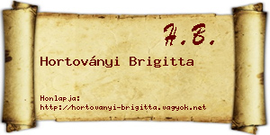 Hortoványi Brigitta névjegykártya